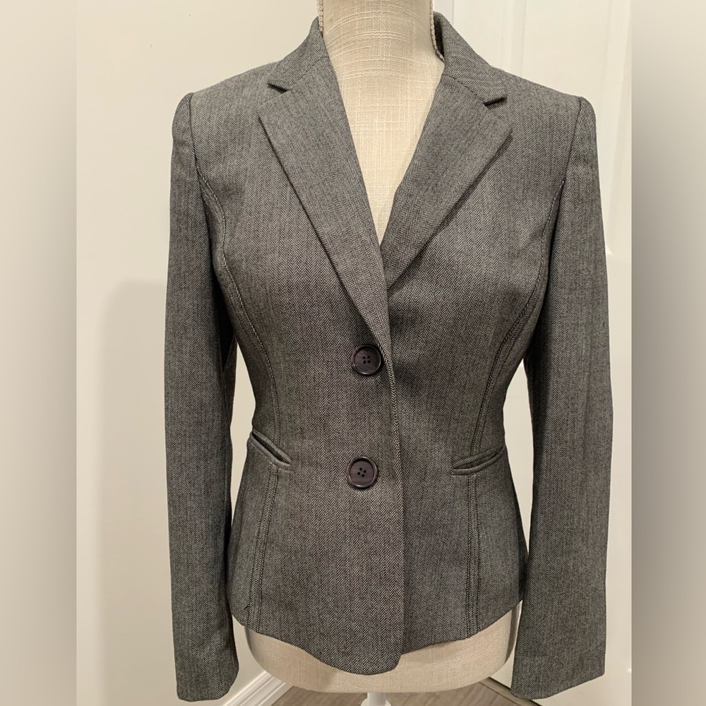 LOFT Ann Taylor Blazer Jacket Gray Size 4P